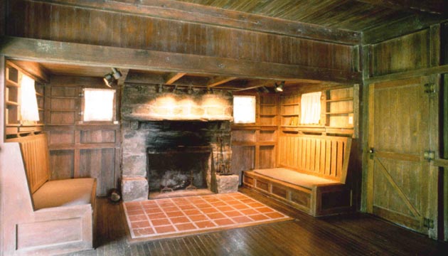 Restored fireplace