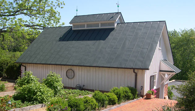 new garage and garden