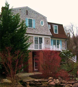 East Elevation and Water Garden